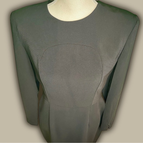 NWOT Sergio Hudson x Target Black ‘Strong Shoulder Midi Dress’ Size Small - Picture 6 of 16